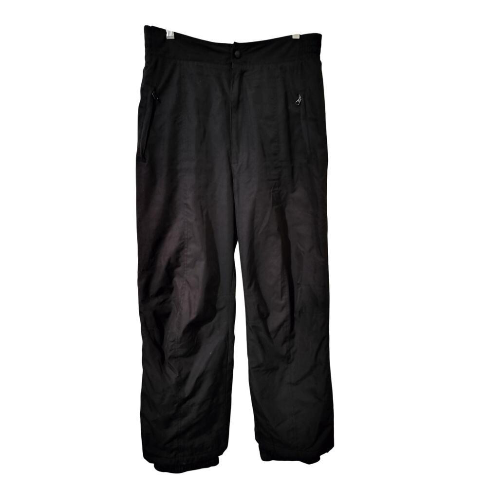 5945)Black Bear Women 12 Black Insulated Nylon  Snow Ski Trousers
